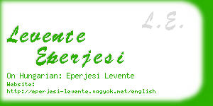 levente eperjesi business card